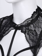 Women's Black Leather Lingerie