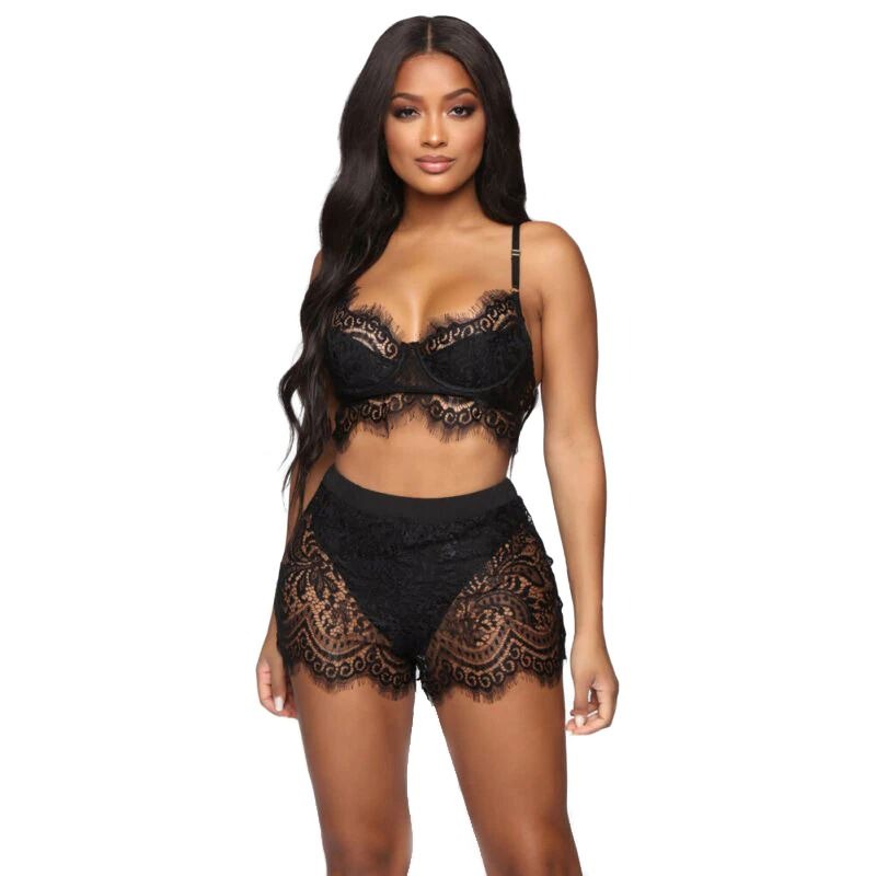 Embroided Bra & Panty Underwear Set