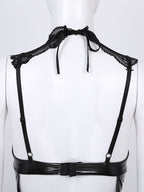 Women's Black Leather Lingerie