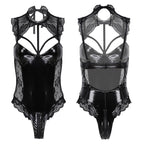 Women's Black Leather Lingerie