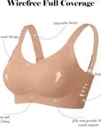 Seamless Full Coverage Push Up No Underwire Bras